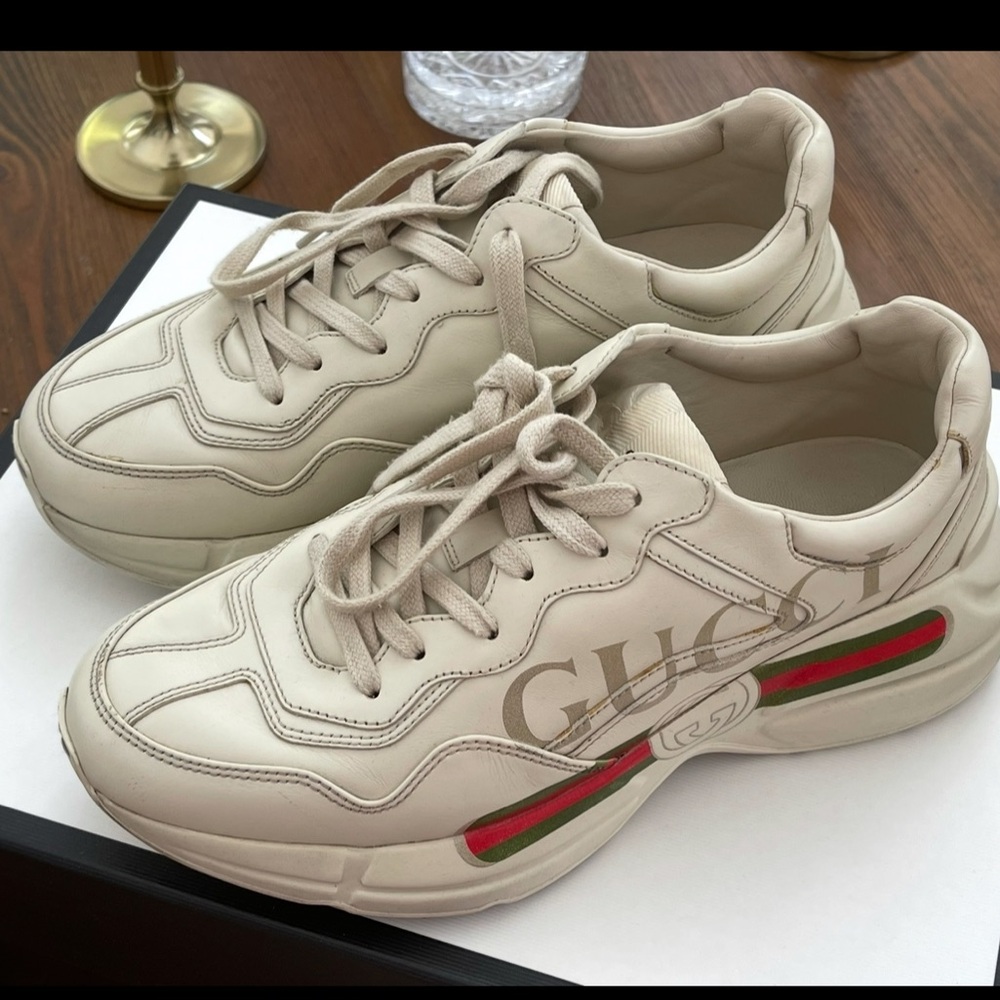 Gucci Rhyton leather sneakers size 6.5